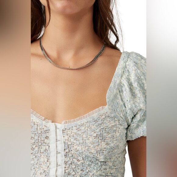 Free People Oh Baby Lace Crop Top In Tea Combo - Picture 5 of 5